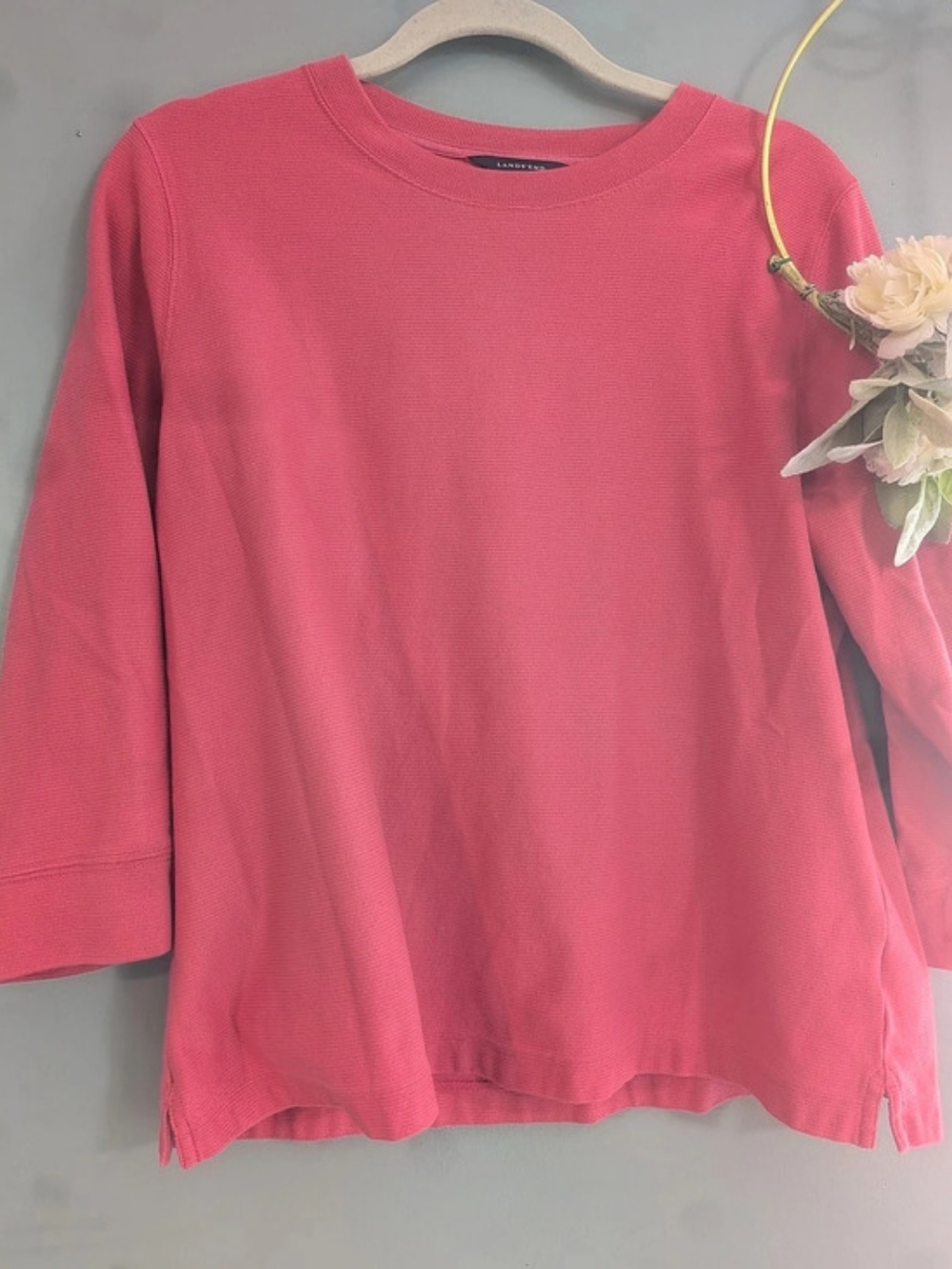 Lands' End Cotton Crew Neck Sweater Size 14-16